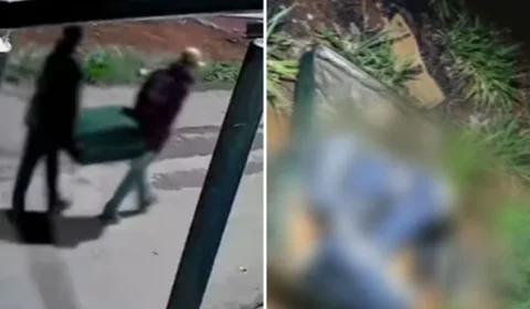Dupla é flagrada carregando mala onde corpo de homem foi encontrado em Goiás