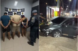 Trio é preso suspeito de tráfico após perseguição com tiro em Boa Vista