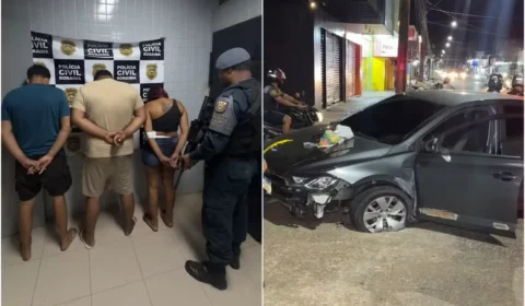 Trio é preso suspeito de tráfico após perseguição com tiro em Boa Vista