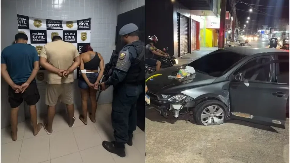 Trio é preso suspeito de tráfico após perseguição com tiro em Boa Vista