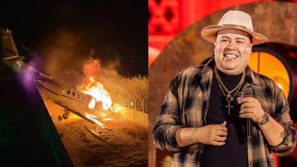Avião com Rey Vaqueiro sai da pista, pega fogo e assusta equipe durante pouso no RN