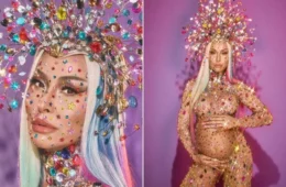 Grávida, Sabrina Sato confirma presença no Carnaval 2027 e chama atenção com look de pedrinhas coloridas