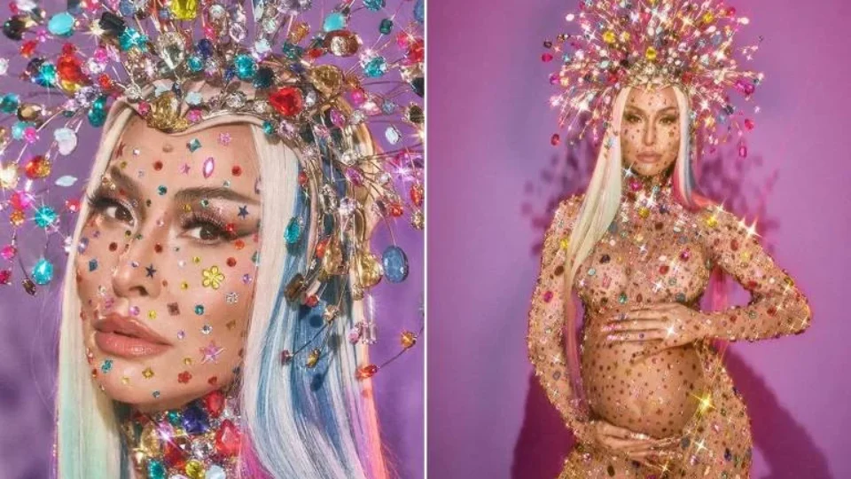 Grávida, Sabrina Sato confirma presença no Carnaval 2027 e chama atenção com look de pedrinhas coloridas