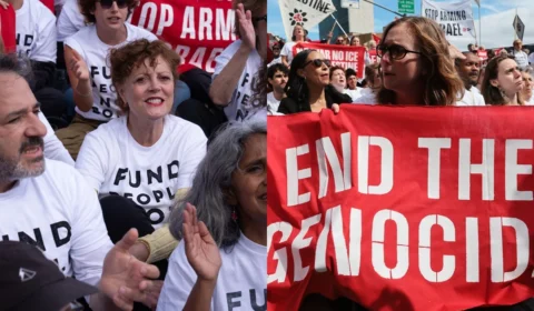 Susan Sarandon e Hannah Einbinder são detidas em protesto contra Netanyahu