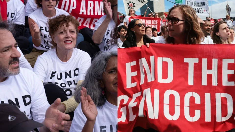 Susan Sarandon e Hannah Einbinder são detidas em protesto contra Netanyahu