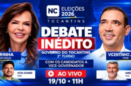 AO VIVO: TV Norte reúne Dorinha e Vicentinho Júnior em debate nesta segunda-feira