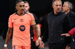 Raphinha admite irritação após substituição contra o PSG: “Fiquei um pouco chateado”