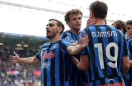 Atalanta empata em 2 a 2 com Frosinone e segue pressionada no Campeonato Italiano