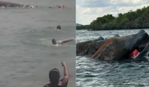 Embarcação com 20 pessoas naufraga em Minas Gerais e todos sobrevivem