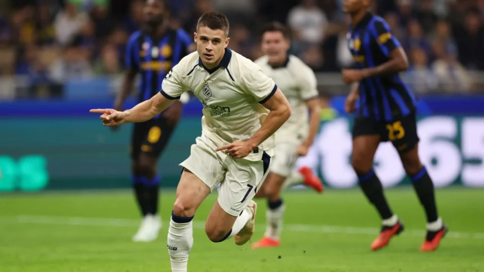 Club Brugge vence Inter de Milão por 4 a 2 com hat-trick de Tresoldi na Champions League