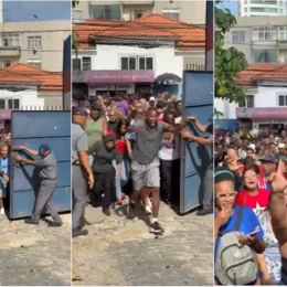 VÍDEO: Multidão corre para votar após abertura de portões em colégio eleitoral de Salvador