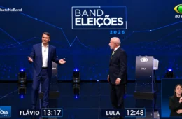 Lula e Flávio voltam a se enfrentar no 2º bloco do debate da Band