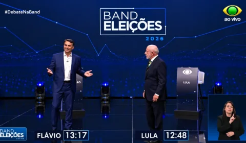 Lula e Flávio voltam a se enfrentar no 2º bloco do debate da Band