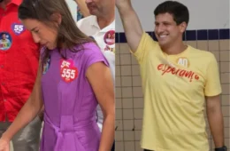 Raquel Lyra e João Campos votam em Pernambuco