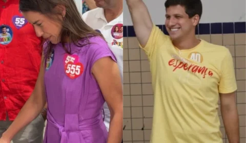 Raquel Lyra e João Campos votam em Pernambuco