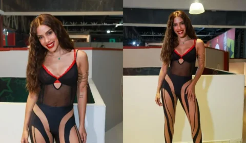 VIDEO: Anitta rouba a cena em ensaio da Grande Rio com look preto e samba no pé na quadra