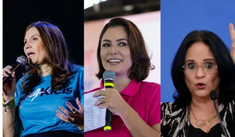 Michelle Bolsonaro, Bia Kicis e Damares participam de evento de apoio a candidata no Tocantins