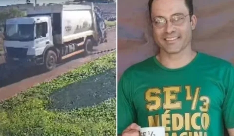 VÍDEO: Gari que cursava medicina morre atropelado por caminhão de lixo em MS
