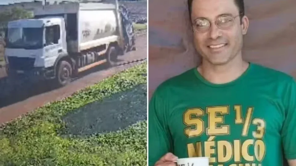 VÍDEO: Gari que cursava medicina morre atropelado por caminhão de lixo em MS