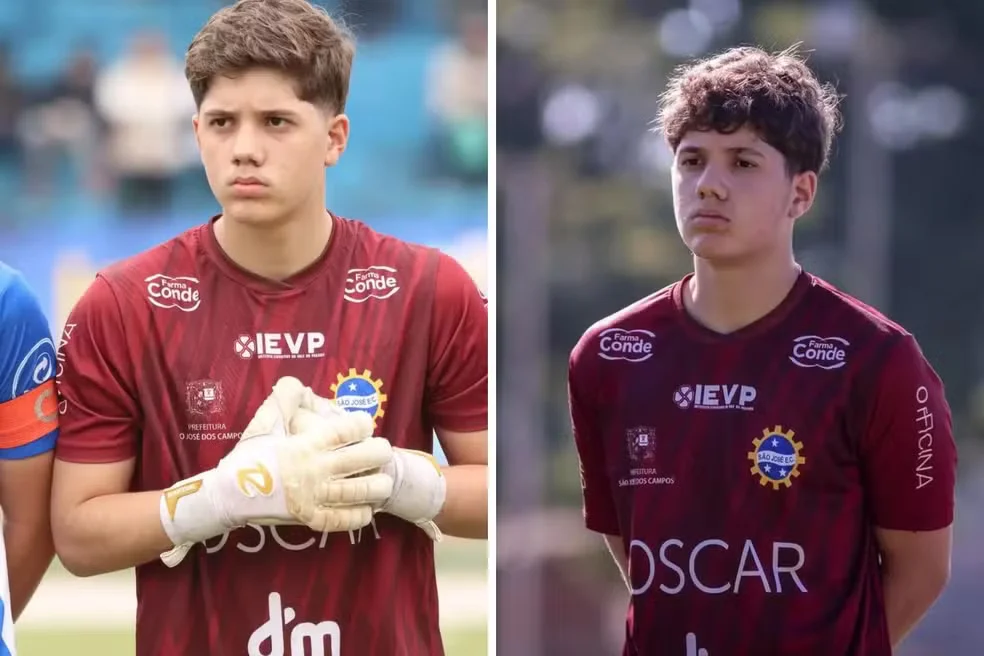 Goleiro Miguel Meneses, do sub-15 São José. — Foto: Reprodução/Assessoria do SJEC