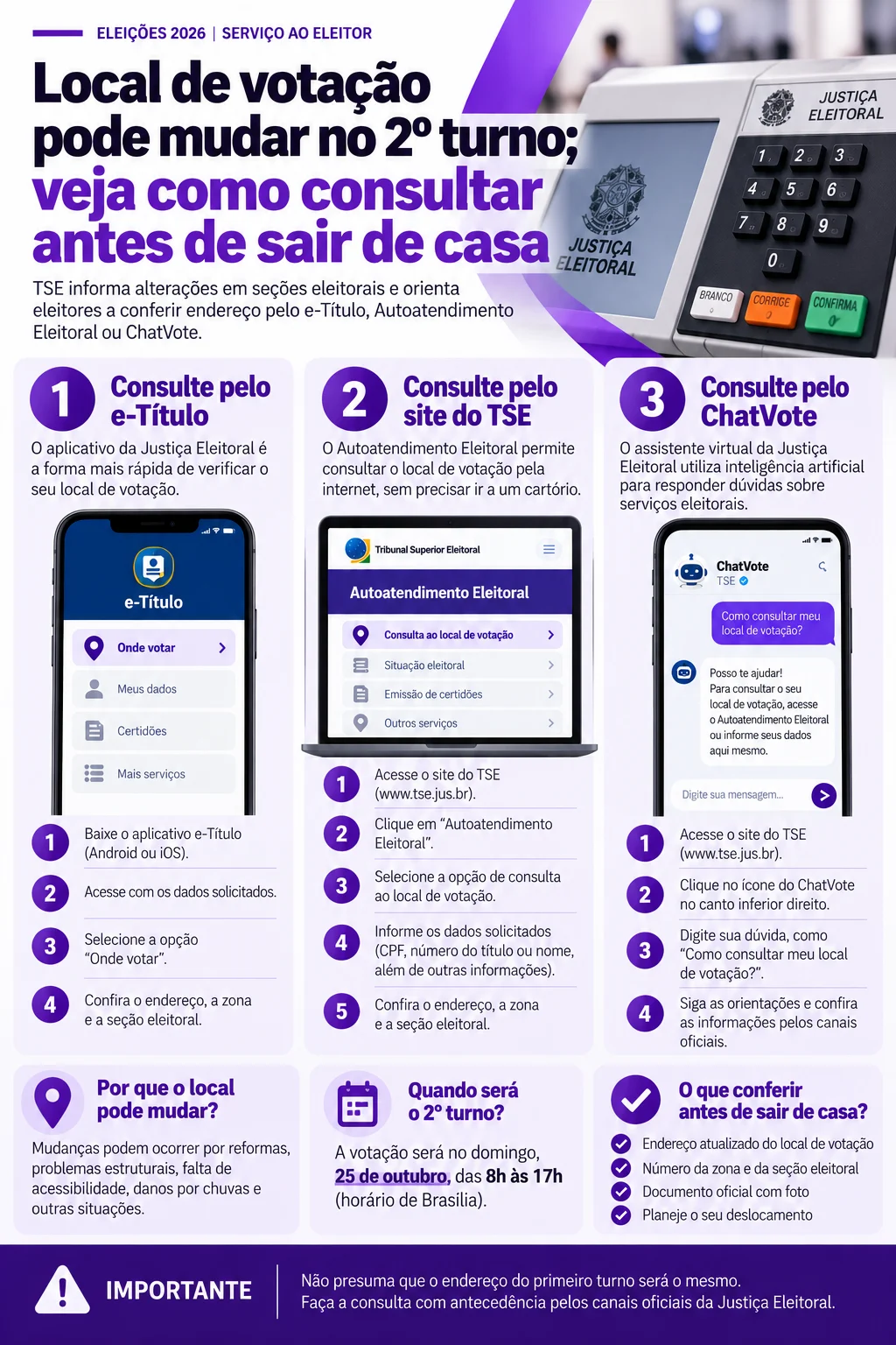 Guia para Consultar o Local de Votação