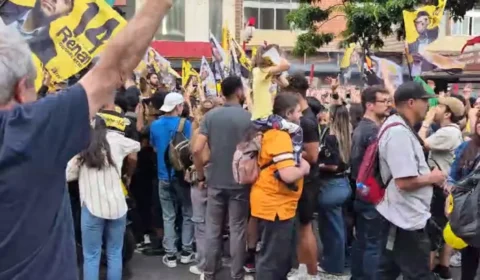 Ato do Missão reúne apoiadores na Praça da Liberdade antes da eleição