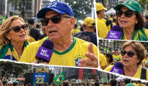 Flávio Bolsonaro reúne apoiadores no Bloco do 22; NC News entrevista eleitores na Paulista