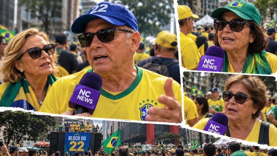 Flávio Bolsonaro reúne apoiadores no Bloco do 22; NC News entrevista eleitores na Paulista