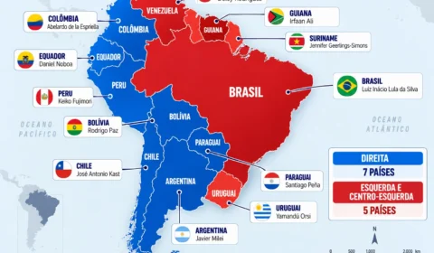 América do Sul tem sete governos de direita e cinco de esquerda após reeleição de Lula