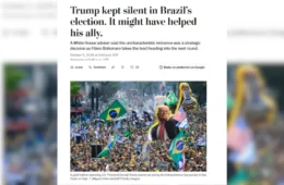 Trump evitou falar do Brasil para não prejudicar Flávio, diz Washington Post