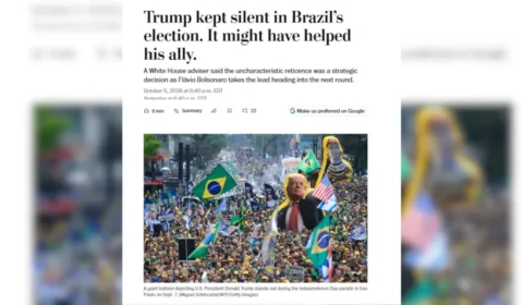 Trump evitou falar do Brasil para não prejudicar Flávio, diz Washington Post