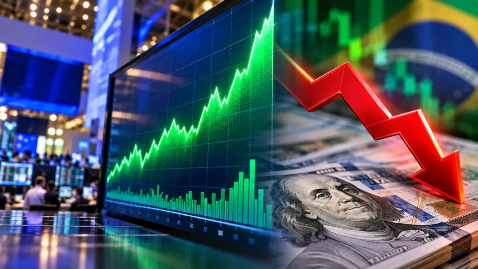 Ibovespa bate recorde e dólar despenca após primeiro turno das eleições