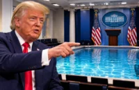 Trump quer retirar jornalistas da Casa Branca e transformar sala de imprensa em piscina