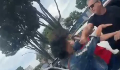Homem agride mulher com soco em frente a local de votação em Taguatinga