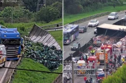 Acidentes com carretas bloqueiam Raposo Tavares e Rodoanel na Grande São Paulo