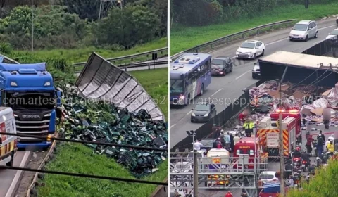 Acidentes com carretas bloqueiam Raposo Tavares e Rodoanel na Grande São Paulo