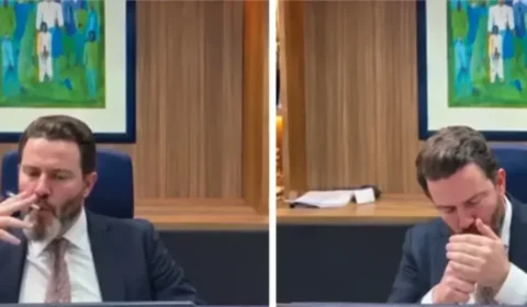 Advogado aparece fumando durante julgamento criminal e chama atenção
