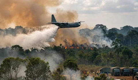 Mais de 1 milhão de litros de água são lançados contra incêndios no Amazonas; 337 focos são extintos