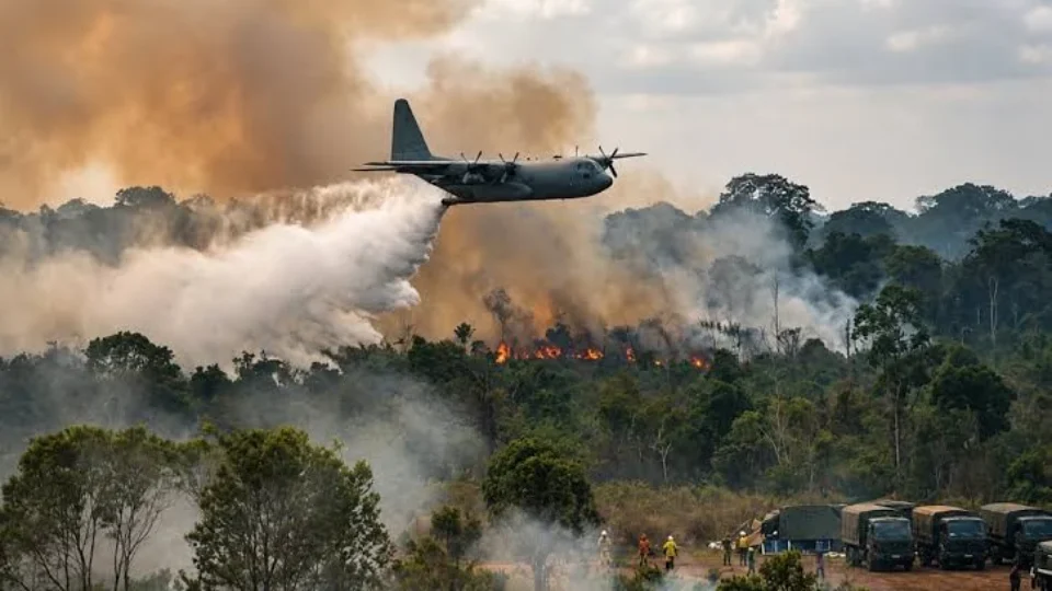 Mais de 1 milhão de litros de água são lançados contra incêndios no Amazonas; 337 focos são extintos