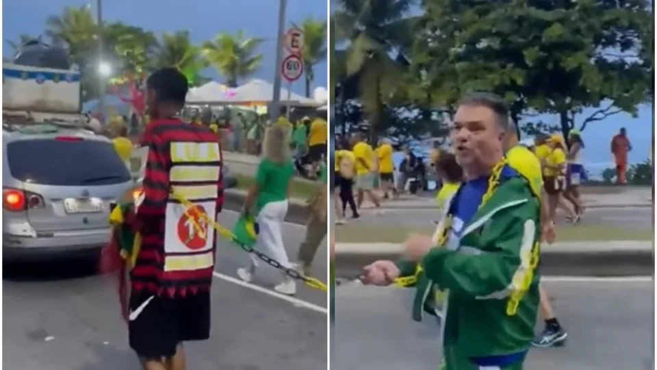 Empresário que levou homem negro acorrentado em ato pró-Flávio tem dívida milionária