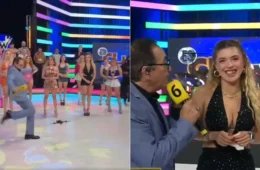 Apresentador chuta drone durante programa ao vivo e acerta rosto de modelo no México