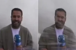 Onda gigante derruba repórter e câmera durante transmissão ao vivo na Espanha