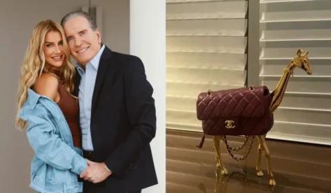 Ana Paula Siebert compra bolsa de girafa e leva vaia da família