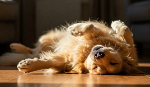 Cachorro dorme de barriga para cima? Entenda o que essa posição pode revelar