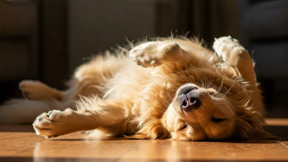 Cachorro dorme de barriga para cima? Entenda o que essa posição pode revelar