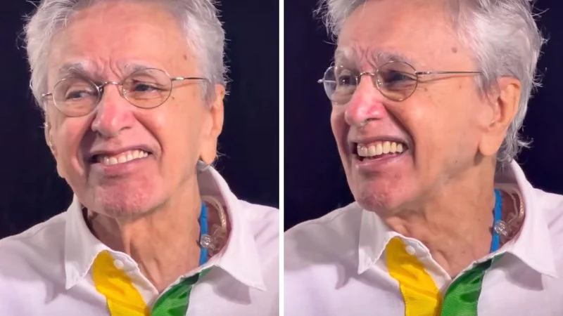 Caetano Veloso chora ao ouvir Geraldo Azevedo cantar “Dia Branco” em ato pró-Lula no Rio e relembra prisões durante a ditadura militar.