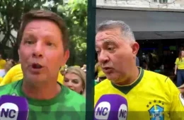 Mário Frias e Sargento Castro defendem Flávio Bolsonaro durante ato na Paulista