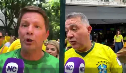 Mário Frias e Sargento Castro defendem Flávio Bolsonaro durante ato na Paulista