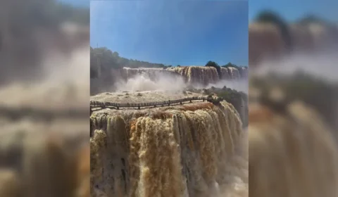 Cataratas do Iguaçu chegam a 17,7 milhões de litros por segundo após chuvas