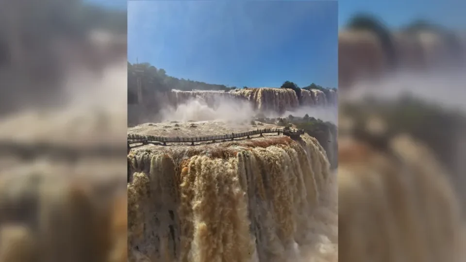Cataratas do Iguaçu chegam a 17,7 milhões de litros por segundo após chuvas